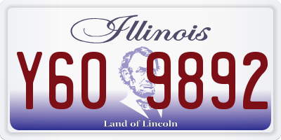 IL license plate Y609892