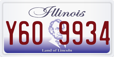 IL license plate Y609934