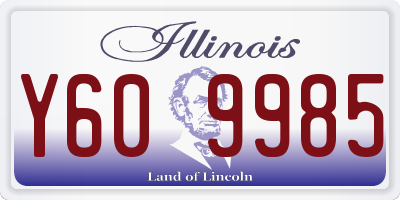 IL license plate Y609985