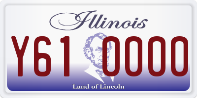 IL license plate Y610000