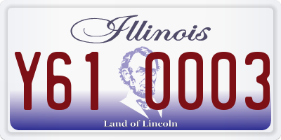 IL license plate Y610003