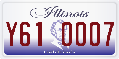 IL license plate Y610007