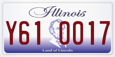 IL license plate Y610017