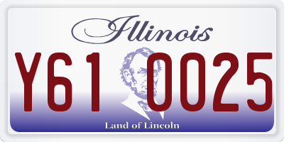 IL license plate Y610025