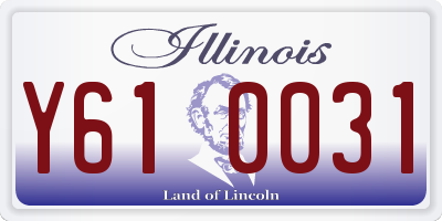 IL license plate Y610031