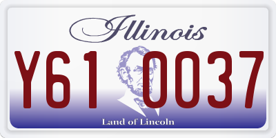 IL license plate Y610037