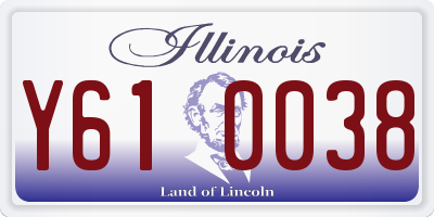 IL license plate Y610038