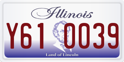 IL license plate Y610039