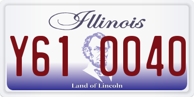 IL license plate Y610040