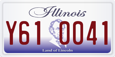 IL license plate Y610041