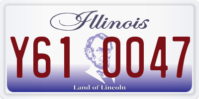 IL license plate Y610047