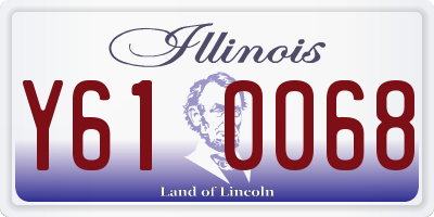 IL license plate Y610068