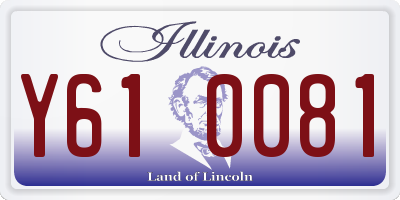 IL license plate Y610081
