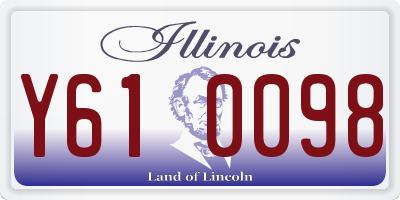 IL license plate Y610098