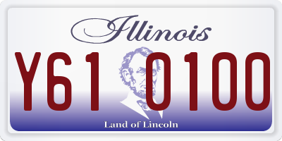 IL license plate Y610100