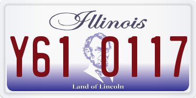 IL license plate Y610117