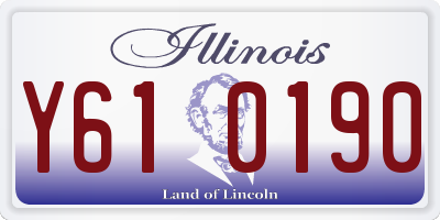 IL license plate Y610190