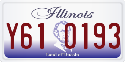 IL license plate Y610193