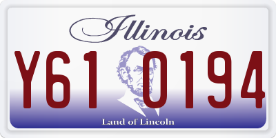 IL license plate Y610194