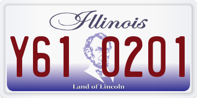 IL license plate Y610201