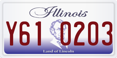 IL license plate Y610203