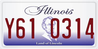 IL license plate Y610314