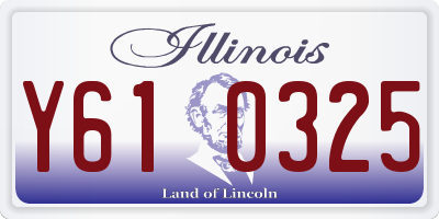 IL license plate Y610325