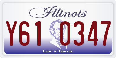 IL license plate Y610347