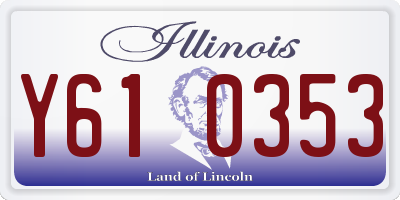 IL license plate Y610353
