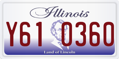 IL license plate Y610360