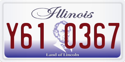 IL license plate Y610367