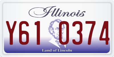 IL license plate Y610374
