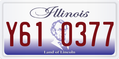 IL license plate Y610377