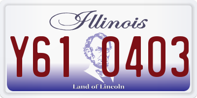 IL license plate Y610403