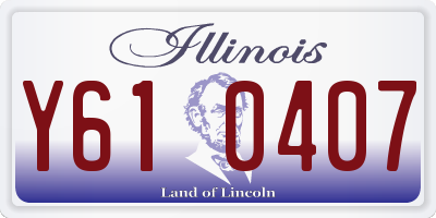 IL license plate Y610407