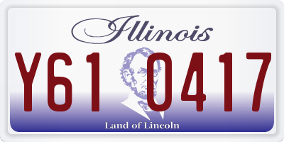 IL license plate Y610417
