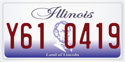 IL license plate Y610419