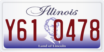 IL license plate Y610478