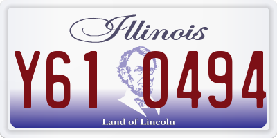 IL license plate Y610494