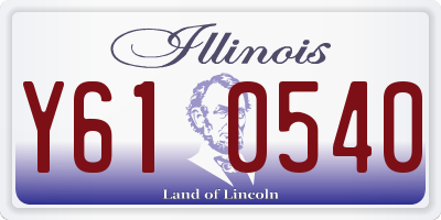 IL license plate Y610540