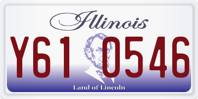 IL license plate Y610546