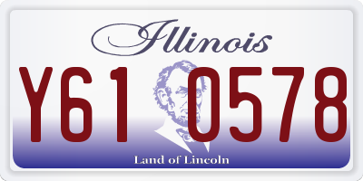 IL license plate Y610578