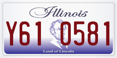 IL license plate Y610581