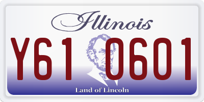 IL license plate Y610601