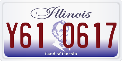 IL license plate Y610617