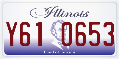 IL license plate Y610653