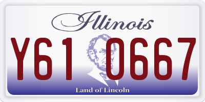 IL license plate Y610667