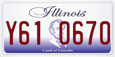 IL license plate Y610670