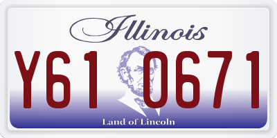 IL license plate Y610671