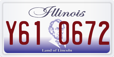 IL license plate Y610672